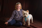 Lovely girl photography with her dog