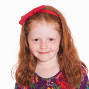 Beautiful child photography of a red-headed girl