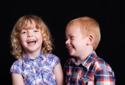 Laughter is timelessCaptured in the studio, this child photography session used simple composition and studio lighting to highlight the pure joy of siblinghood. What's your favourite memory of your siblings?#childphotography #familyphotography #studiophotography #siblinglove #bransgorephotographer