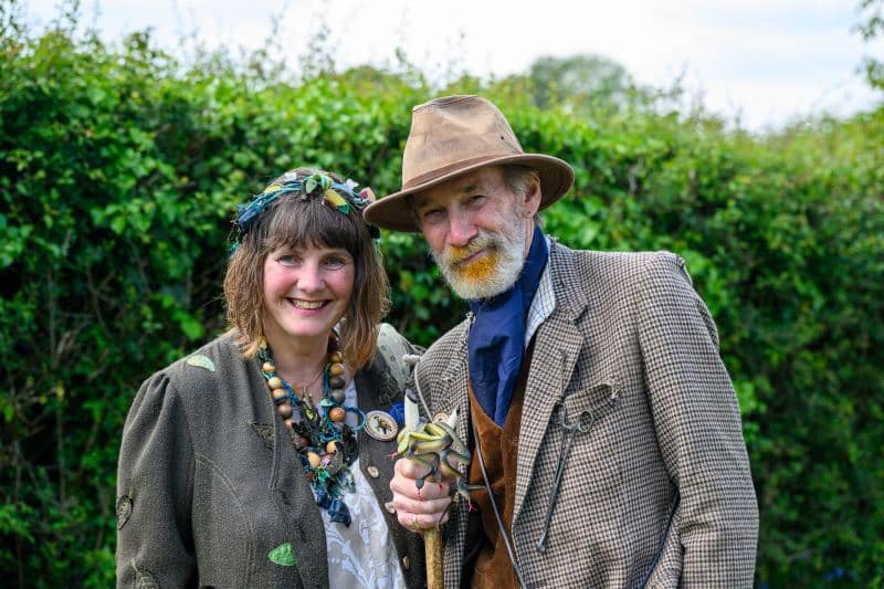 Beneath the verdant canopy, two keepers of tradition stand as stewards of the ancient ways, embodying the timeless spirit of Beltane and the deep roots of Burley.#jerryfennerphotography #newforestphotographer #greenmanparade #burley #folklore #beltane #newforest #tradition #naturefolk